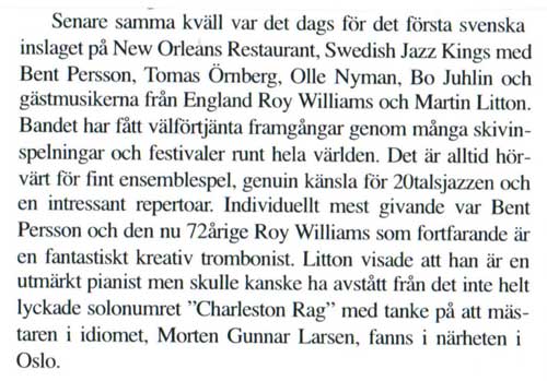 Tradjazzpulsen Swedish Jazz Kings Oslo jazz 2009